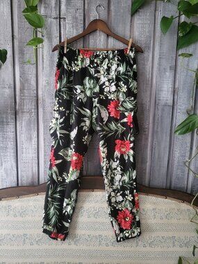 Cargo Jogger Pants M Retro 2010s Denim & Supply Ralph Lauren Tropical Floral